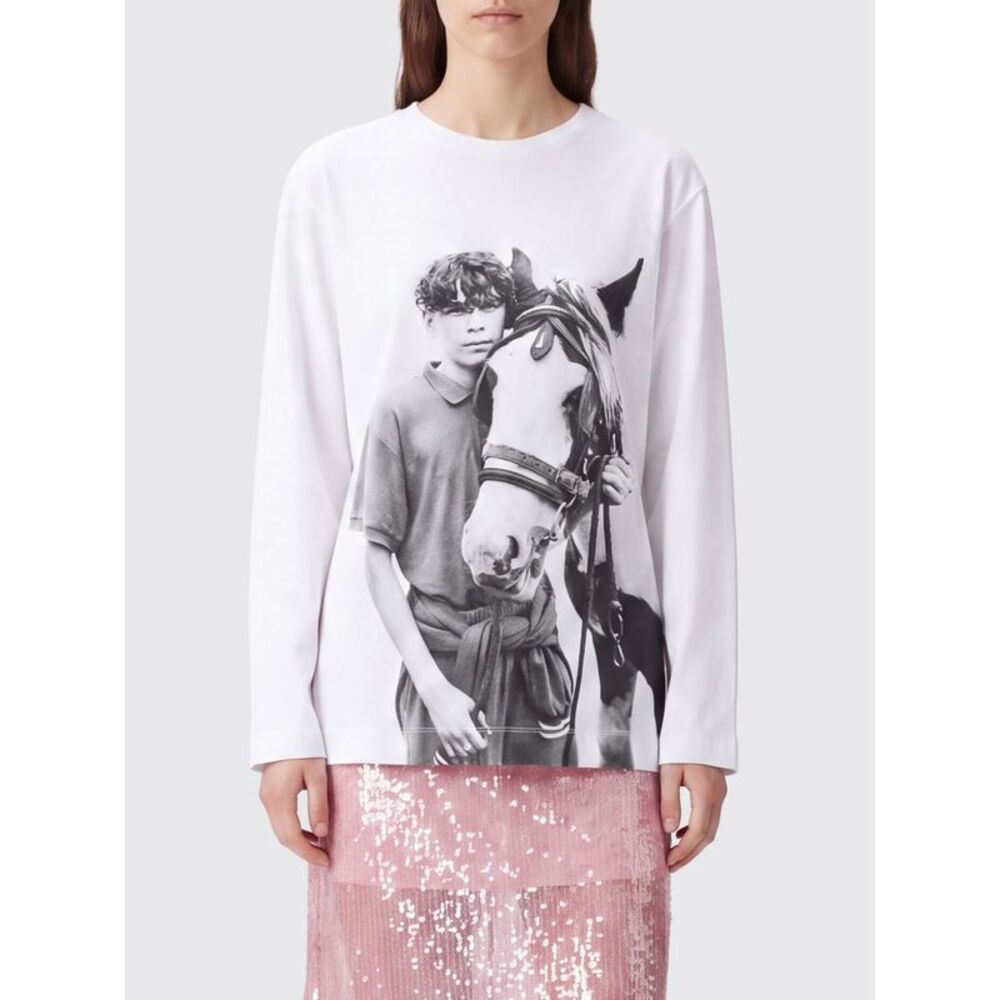 Simone Rocha Women Long-Sleeved Cotton T-Shirt Simone Rocha With Graphic Print